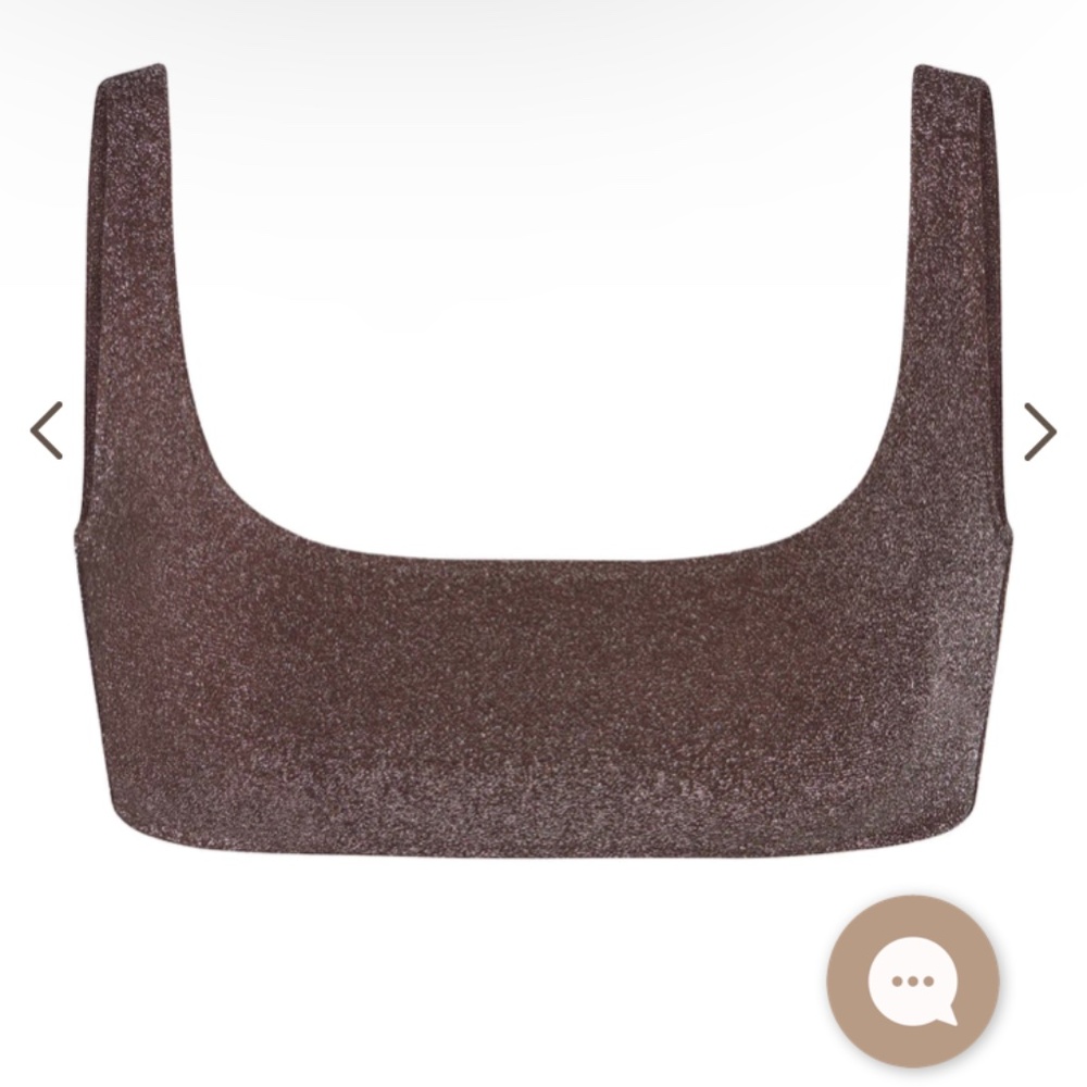 SKIMS Glitter Bikini Top